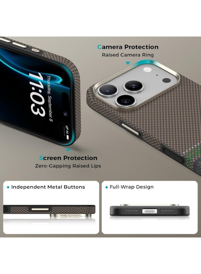 بينكس جراب Benks Prestige Armorpro لهاتف iPhone 17 Pro Max مزود بزر تحكم بالكاميرا، متوافق مع Magsafe، جراب حماية كامل للجسم مصنوع من ألياف الأراميد Dupont Kevlar 1000D - Image 3